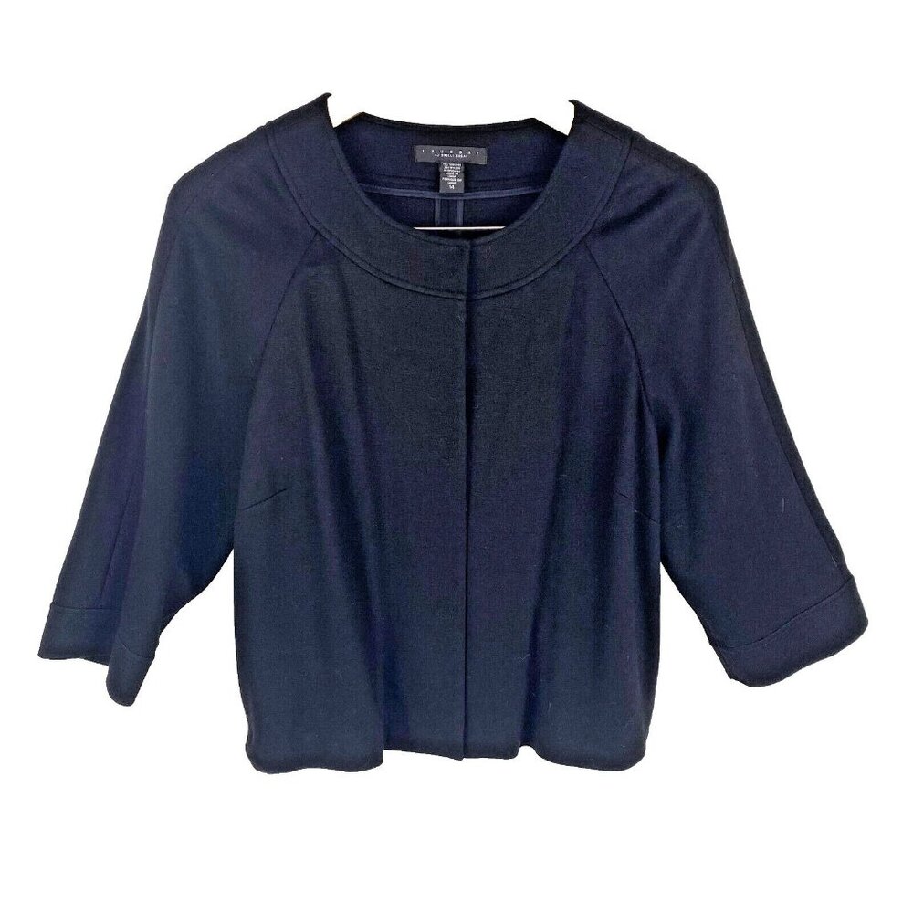 Women’s 14 Y2K l Black 3/4 Sleeve Button-Down Top Laundry By Shelli Sega
